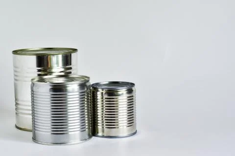 Metal cans Foto stock