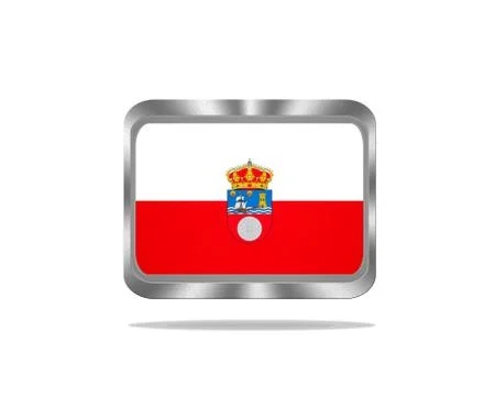 Metal cantabria flag. Stock Illustration