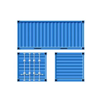 Metal cargo container. Stock-Illustration