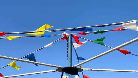 Metal Carousel Close-Up Stock Footage 237837249