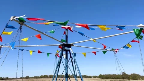 Metal Carousel in Motion Stock Footage 237835935