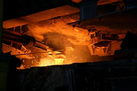 Metal casting process Stock Photos