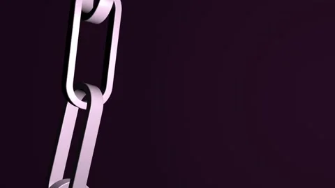 A metal chain. 3d background animation Stock Footage 303804059