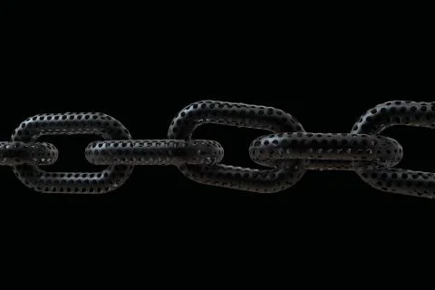 Metal chain 3D rendering イラスト素材