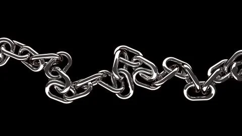 Metal chain on black background Stock Illustration