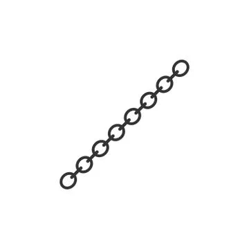 Metal Chain icon flat Stock Illustration