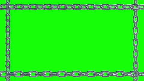 Metal chain link connection loop animation Stock Footage 153952453