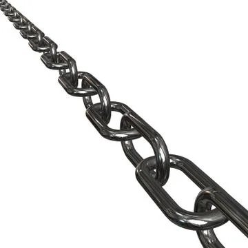 Metal Chain links 3d Stock Illustration