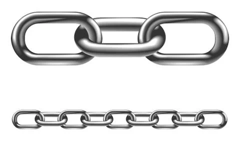 Metal chain links illustration Stock Illustration
