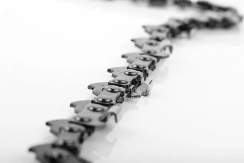 Metal chain saw pattern background Stockfoto's