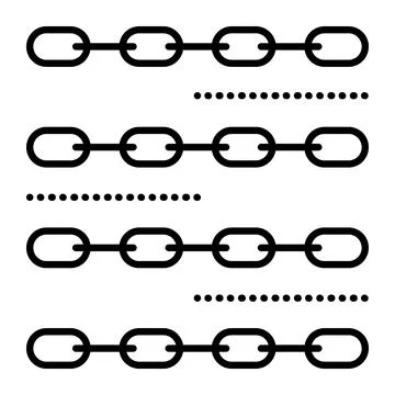 Metal chain, sequence of work, icon Stock Illustration