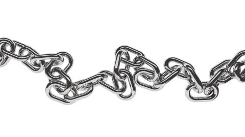 Metal chain on white background Stock Illustration