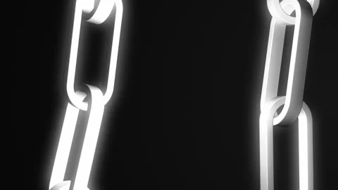 Metal chains on a black background Stock Footage 314275658