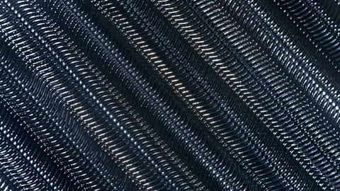 Metal chromed chains create an interesting repeating geometric pattern Stock Footage 130406590