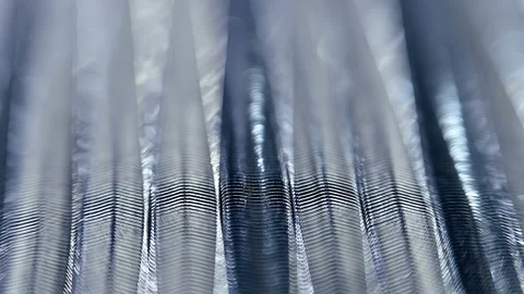 Metal chromed chains create an interesting repeating geometric pattern Stock Footage 130414025