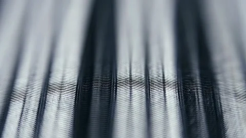 Metal chromed chains create an interesting repeating geometric pattern Stock Footage 130414871