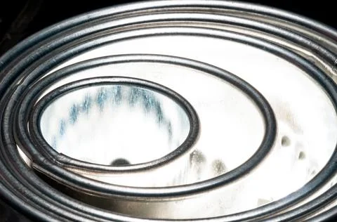 Metal circle shape backlit as a life metaphor Stock Photos