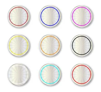 Metal Circular Buttons Stock Illustration
