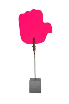 Metal clip holder with empty note Stock Photos
