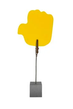 Metal clip holder with empty note Stock Photos