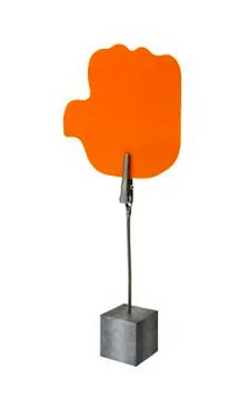 Metal clip holder with empty note Stock Photos