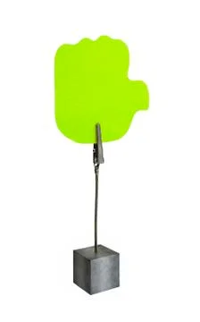 Metal clip holder with empty note Stock Photos