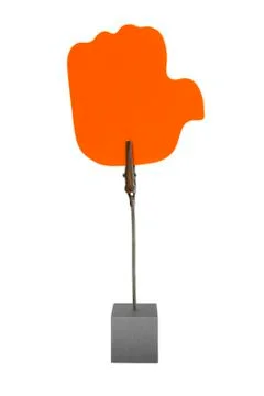 Metal clip holder with empty note Stock Photos
