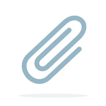 Metal clip vector flat isolated Stock Illustration