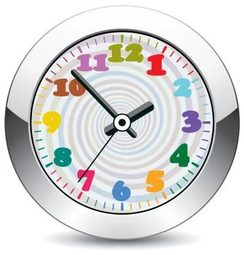 Metal clock Stock Illustration
