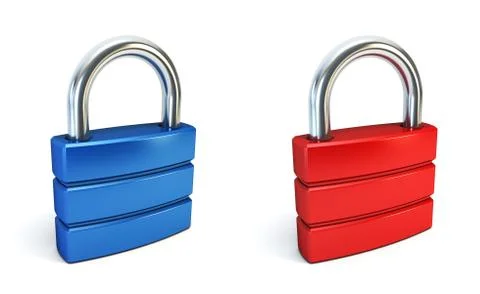 Metal closed lock Stock Illustration