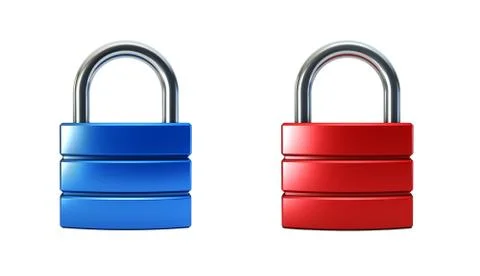 Metal closed lock Stock Illustration