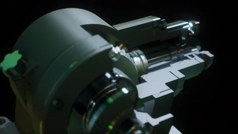 Metal closeup gear box Stock Footage 139823676