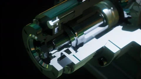 Metal closeup gear box 库存影片 140638541