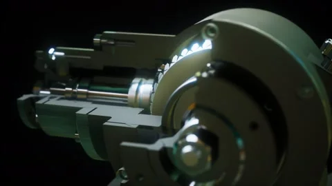 Metal closeup gear box Stock Footage 141645064