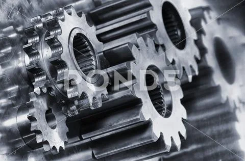 Metal cogs Stock Photos