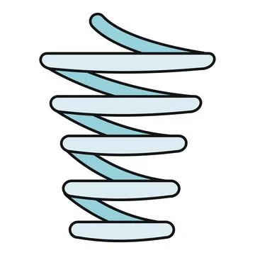 Metal coil spring mechanic element bouncing Stock Illustration