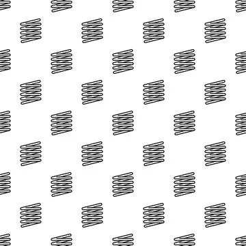 Metal coil spring seamless pattern background Illustrazione stock