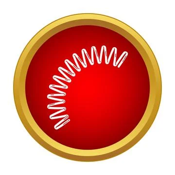 Metal coil spring vector icon design element Illustrazione stock