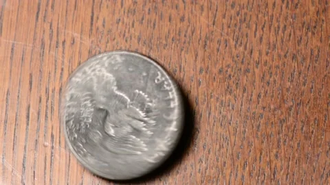 Metal coin Video stock 142299233