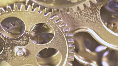 Metal Collage of Clockwork TeamWork Gears 스톡 동영상 293357798