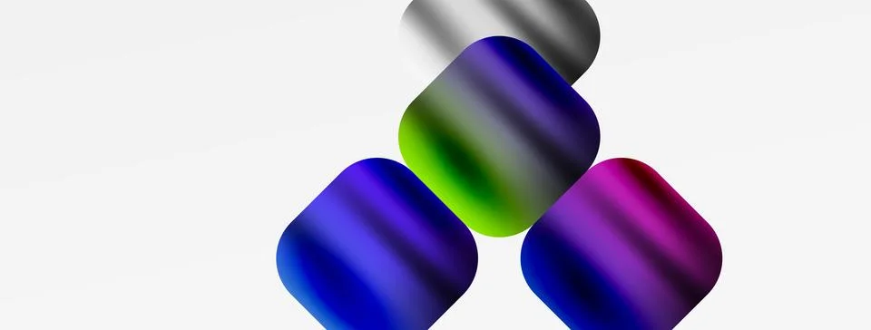Metal colorful plates background. Vector Illustration For Wallpaper, Banner イラスト素材