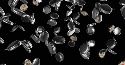 Metal Compass falling slow motion Stock Footage 236563648