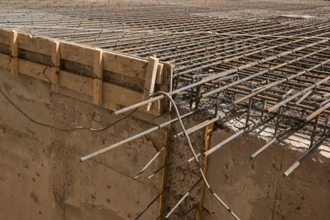 Metal construction bars Stock Photos