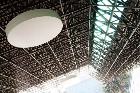 Metal construction ceiling Stock Photos