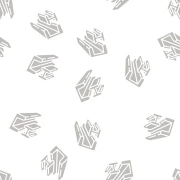 Metal construction material glyph vector seamless pattern Stock Illustration