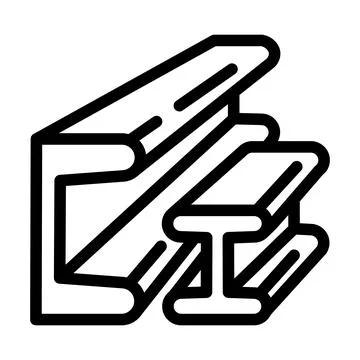 Metal construction material line icon vector illustration Stock Illustration