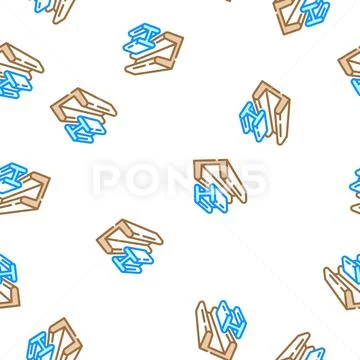 Metal construction material vector seamless pattern Ilustração Stock