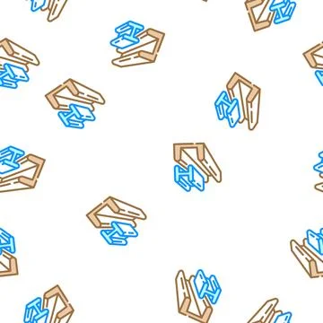 Metal construction material vector seamless pattern Illustrazione stock