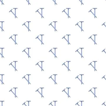 Metal construction nails with pointed tips seamless pattern Stock Illustration