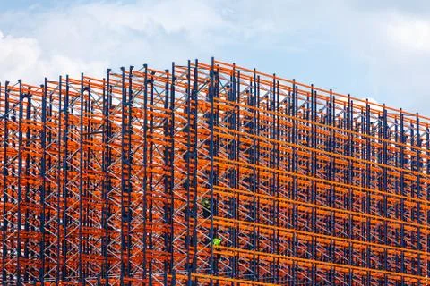 Metal construction on the sky background Stock Photos